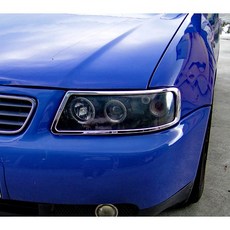 圓夢工廠 AUDI 奧迪 A3 S3 8L 1996-2003 超質感改裝鍍鉻銀車燈框飾貼 前燈框 頭燈框, 1個