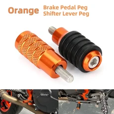 DUKE 790 바이크 오토바이 기어 시프트 레버 페달 팁 브레이크 890 리어 Toe Pegs Step Plate 액세서리, 1개, 01 1 Set Orange
