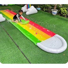 워터 슬라이드 에어 물미끄럼틀 매트 분수 풀장 무지개, 1개, 상세페이지 참고