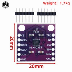 MLX90393 3디지털 홀 센서 회전 각도 변위의 3D 위치 보드 아두이노용 비접촉식, 04 1pc, 01 MLX90393