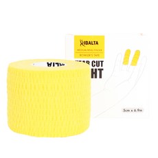 리발타 티어 컷 라이트 볼링테이프 엘라스틱 스포츠 테이프 5cm x 6.9m 3개입, 옐로우