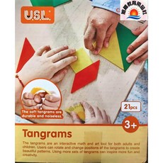 旭陽教育用品社 U.S.L 遊思樂 七巧板, 1個, 彩盒21片裝