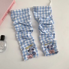 冰袖女款防曬防紫外線夏季可愛卡通冰絲袖套開車騎行護臂手套袖薄, 波點小狗,均碼, 1個