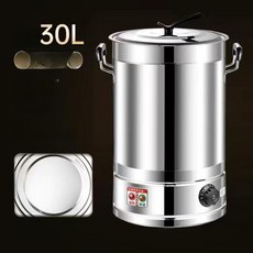 전기물끓이기 수도꼭지 전기냄비 대용량 304스텐 업소용 전기 국솥 육수통, 3.5L, 30L 미포함, 기본 색상