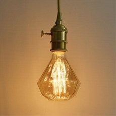 LED省電燈泡 五角星 鑽石 愛迪生鎢絲 復古 暖黃 E27 裝潢 氣氛 燈泡 台灣24H出貨, 1個, 鑽石 鎢絲 直絲-黃光