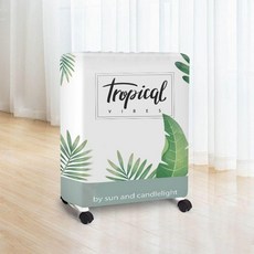 전기 라디에이터 커버, 대형 61-90x61-70x10-15, 노르딕 그린 리프, 기본 색상