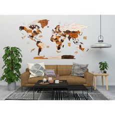 Hyperi 3D木製世界地圖(L) 立體牆壁裝飾 實木居家擺飾 餐廳裝潢木質地圖