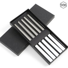 스텐수저 업소용 고급 젓가락 주방 테이블웨어 식탁용 5인세트 화이트