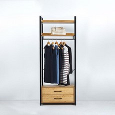 아트박스/와이디몰 철제 드레스룸 서랍 행거 800 옷장 선반, 단품