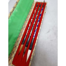 創匯時期 銅胎掐絲景泰藍老毛筆 一套3支 80年代 動物毛毛筆, 1個, 參考詳情頁