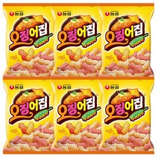 농심 오징어집 버터구이맛, 83g, 6개