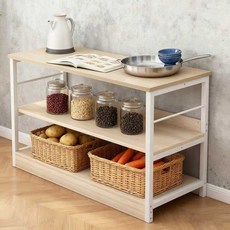 SeekFun 수납 진열장 선반 대형 주방 보조 테이블 다용도 거실 정리대 수납장 800/1000