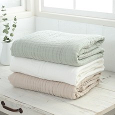 케라타 유아 베이비 목욕수건 거즈타올 6겹 겉싸게 포대기 3SET, 화이트.그린.베이지, 1개