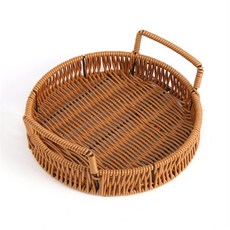 원형 라탄짜임 트레이 소형 라탄트레이쟁반소형