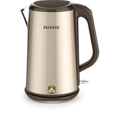 AIWA 愛華三層防燙電茶壺 DKS1318 安全防燙 快速煮沸, 香檳金