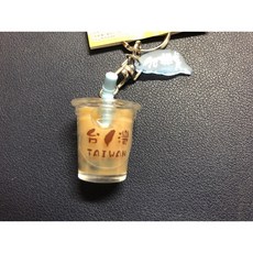 台灣熊讚工作室 珍珠奶茶鑰匙圈 台灣特色伴手禮, 1個