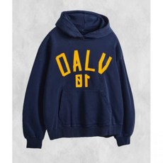 디미트리블랙 VLAD VTG 테이핑 타입 아트웍 후드 티셔츠_피그먼트 네이비 251647