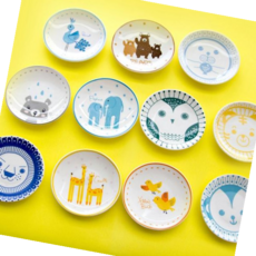 유아식기 유아 아기 도자기 그릇 간식 반찬접시, 사자