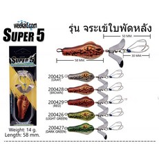 泰國SUPER 5 鱷魚頭旋轉葉片 低風阻好拋投防纏繞 魚虎 泰國鱧魚 溝呆水庫 釣魚路亞, 200429,單一, 1個