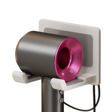 루니바 무타공 튼튼한 항공 알루미늄 드라이기 거치대, 1개, 흰색