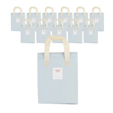 일회용 피크닉 도시락 미니 보냉백 보냉가방 쿨러백 대형 (스티커 포함), 12개, 블루