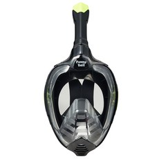 퍼니테일 성인용 풀페이스 스노클링 마스크, 블랙