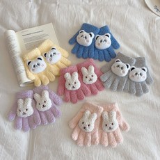 소소키즈 아동 겨울 장갑 유아 뽀글이 캐릭터 보온 기모 방한 장갑