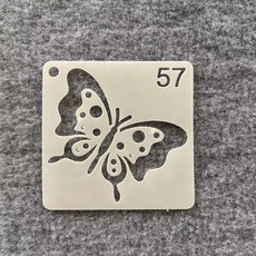 꽃 자연 동물 스텐실 도안 다회용 두꺼운 재사용, 1박스, 57