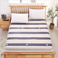 더블 커버 침대 기숙사 싱글 매트리스 접이식 학생 두꺼운 다다미 패드 침대용, 12. 퀼팅체크-5cm