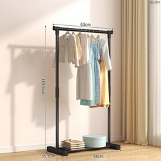 特粗双杆移动宿舍衣帽架特厚衣架落地立式家用卧室阳台挂衣架简约, 409