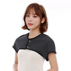 어깨 넥 목 산모 남녀는 여름 수면 방한 보호 보온 조끼 워머 잠자는 중년, J. 다크 그레이 플러스 벨벳