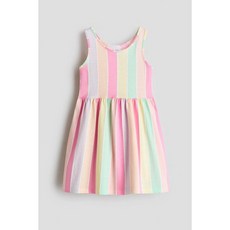 H&M 브랜드관 패턴 코튼 드레스 멀티 컬러/스트라이프 1157735130