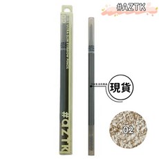 AZTK 防水極細眉筆 三合一 眉刷 氣墊眉粉 旋轉眉筆, 02, 1個