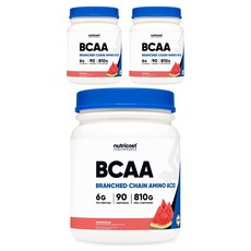 Nutricost 無麩質BCAA支鏈氨基酸粉 西瓜味, 3個, 800g