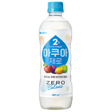롯데칠성음료 아쿠아 제로 음료, 500ml, 24개