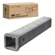 Nilight 트레일러 히치 익스텐더 45.7cm(18인치) 연장 길이 5/8인치 스테인리스 스틸 볼트 플랜지 너트 및 클립이 있는 5.1cm(2인치) 리시버 튜브에 적합 1, 2" x 12" Receiver Steel