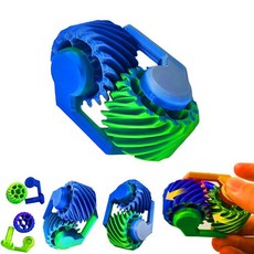 성인 및 청소년용 금속 피젯 스피너 장난감 피젯 바이크 체인 통증 자극 피젯 장난감 청소년용 ADHD 멋진 가제트 불안 완화 스트레스 도구 감각 뾰족한 장난감 자폐증 책상 사무, 블루 실버+블루 그린