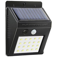 LED防水太陽能感應燈 20 LED 人體感應壁燈 庭院燈 花園燈 路燈 智能感光, 白光