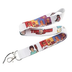 Pinstant King of the Hill 행크 바비 페기 만화 코미디 TV 쇼 17.7인치 넥 랜야드 키체인 홀더 ID 배지 휴대폰 핀 스트랩, Pinstant King of the Hill 행크 바