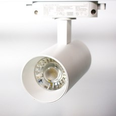 LED 원통레일등 레일스포트 COB 플리커프리조명, 1개, 화이트바디 30W 주백색