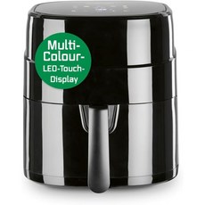 GOURMETmaxx 핫 에어 프라이어 블랙 - 디지털 에어프라이어 LED 터치 디스플레이 및 타이머 포함 저지방 튀김 그릴링 및 베이킹 511638, 4/5 Liter