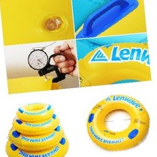 여름 수영장 바다 물놀이용 원형 튜브 60cm 80cm 두꺼운 재질 안전 손잡이, 1개, 런웨이브튜브60cm