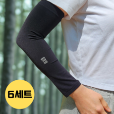 무봉제 팔토시 여름 기능성 러닝 심리스 쿨토시, 블랙, 6개