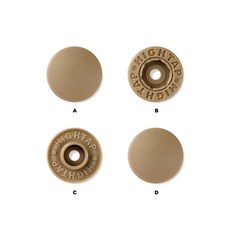 국산 티단추 하이탭 13mm 40세트, 1개, T 118-골든에크루