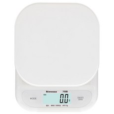 Riwonas 충전식 주방저울 계량전자저울 디지털 고정밀도 저울, MC-B31, 화이트, 1kg