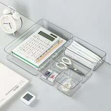 서랍 정리함 칸막이 수납함 사무용 책상 정리 박스, S, 1개, S