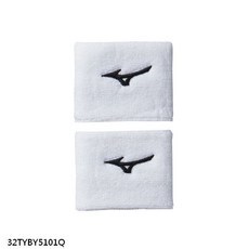 Mizuno 美津濃 32TYCY51 運動護腕 止汗帶 護腕 2入一組, 白01, 1個