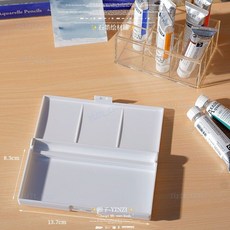 上新優惠 36色24色水彩顔料盒塑料分裝盒0.5ml1ml空盒子水彩分裝盒 樂購, 1個, 空盒不含格子