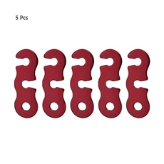 1/5/10개 조절 가능한 텐트 로프 버클 알루미늄 S형 윈드 코드 버클 튼튼한 로프 버클 야외 캠핑 텐트 액세, 02 5pcs Red