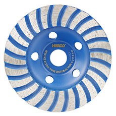 HERZO 4인치 다이아몬드컵 평컵 연마컵 연마석 그라인더날 대리석 석재 콘크리트 연마 연삭 면갈이 평탄작업 팁 갯수 24, 1개